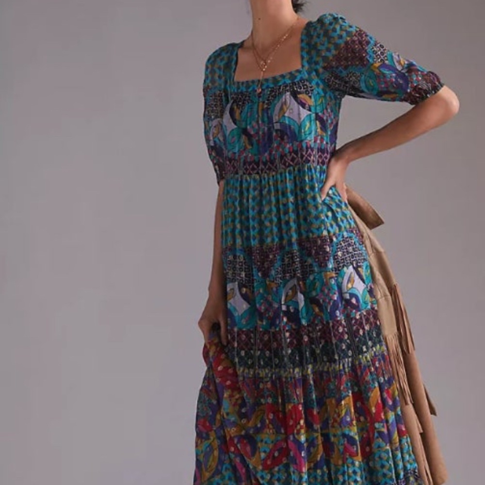 Abstract Maxi Dress
